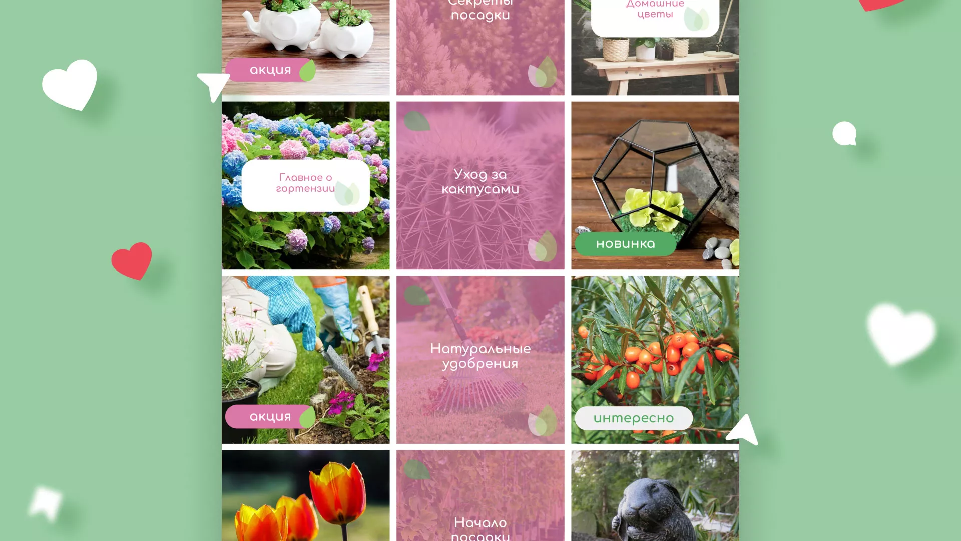 Разработка оформления профиля Instagram для магазина «Floraint» в Приозерске