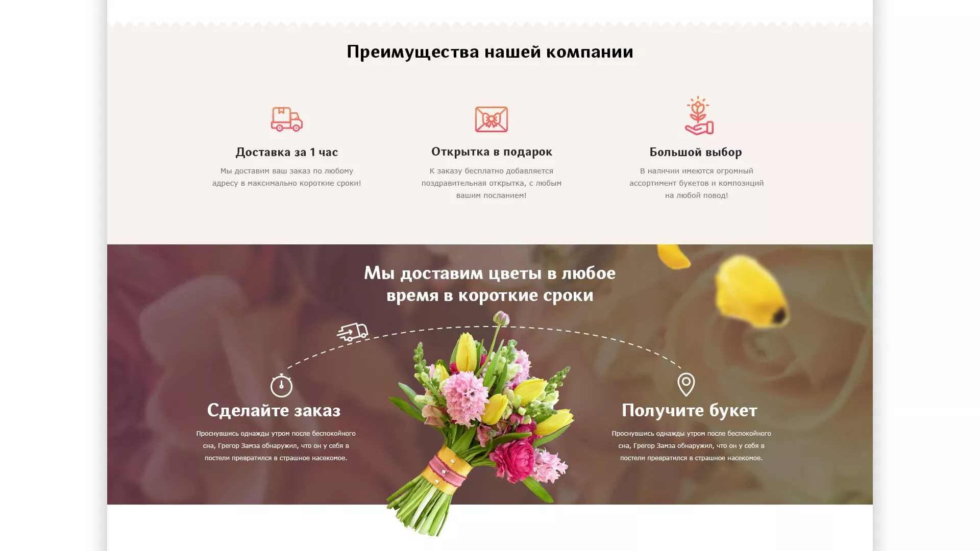 Создание интернет-магазина «Букет-онлайн» по цветам в Приозерске