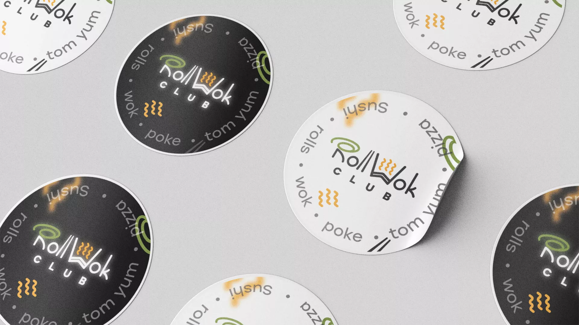 Создание дизайна упаковки суши-бара «Roll Wok Club» в Приозерске